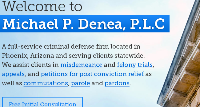 Micheal P. Denea - Lawyer Website Design